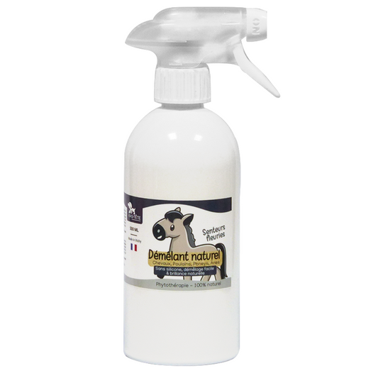 Natural detangler for horses, foals, ponies, and donkeys